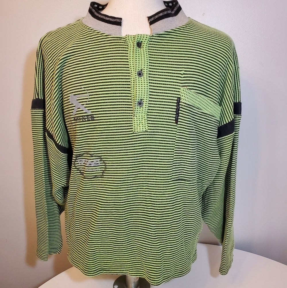 Vintage 1980's Cool Neon Green Longsleeve